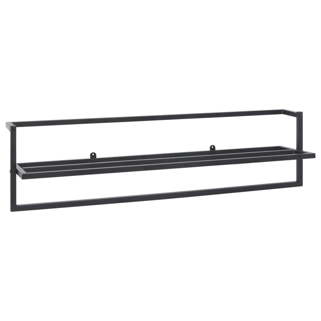 Portasciugamani Nero 95x25x22 cm in Ferro - homemem39