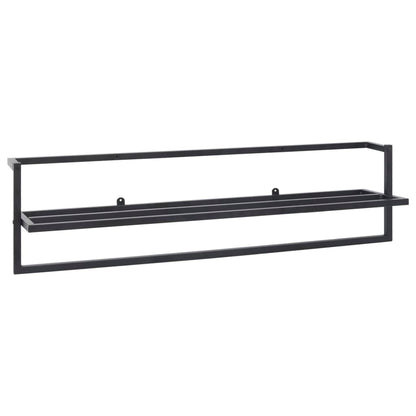 Portasciugamani Nero 95x25x22 cm in Ferro - homemem39