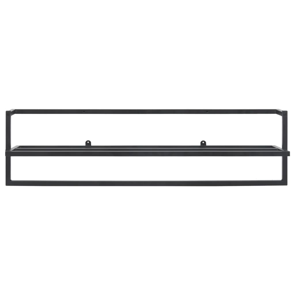 Portasciugamani Nero 95x25x22 cm in Ferro - homemem39