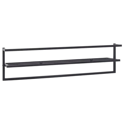 Portasciugamani Nero 95x25x22 cm in Ferro - homemem39