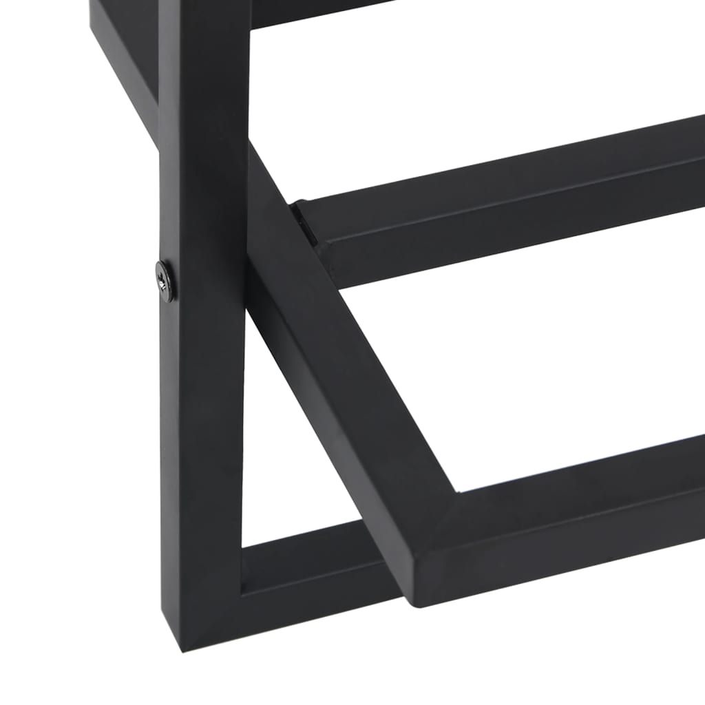 Portasciugamani Nero 95x25x22 cm in Ferro - homemem39
