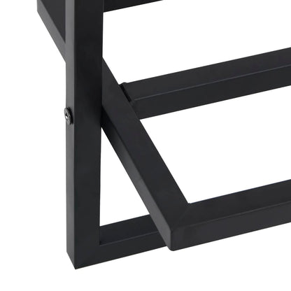 Portasciugamani Nero 95x25x22 cm in Ferro - homemem39