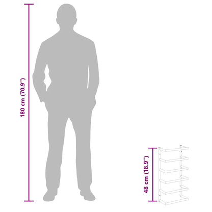 Portasciugamani Bianco 24x12x48 cm in Acciaio