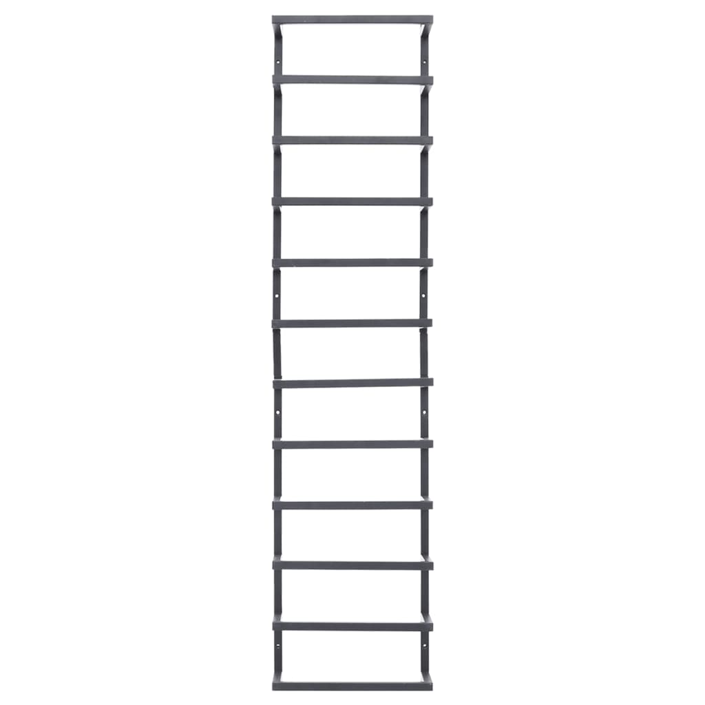 Schwarzer Handtuchhalter 24x12x96 cm aus Stahl