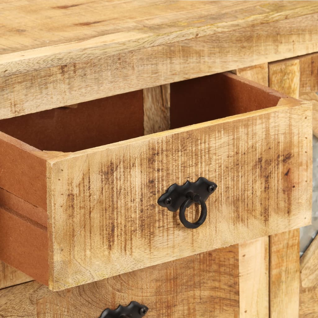 Credenza 110x30x74 cm in Legno di Mango Grezzo - homemem39