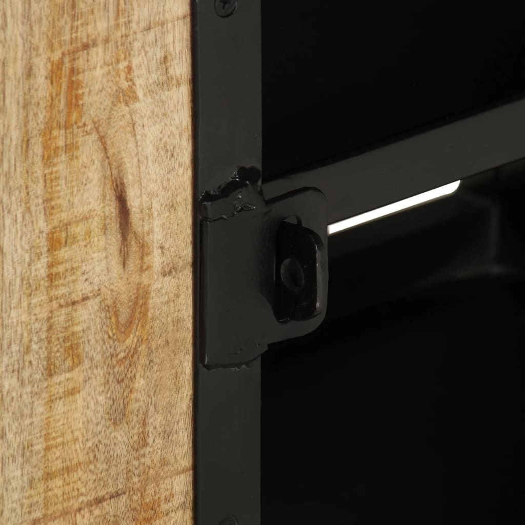 Mobile Porta TV 110x30x45 cm in Legno Massello di Mango Grezzo - homemem39