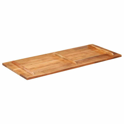 Piano del Tavolo 140x60x(2,5-2,7) cm Legno Massello di Acacia | homemem39