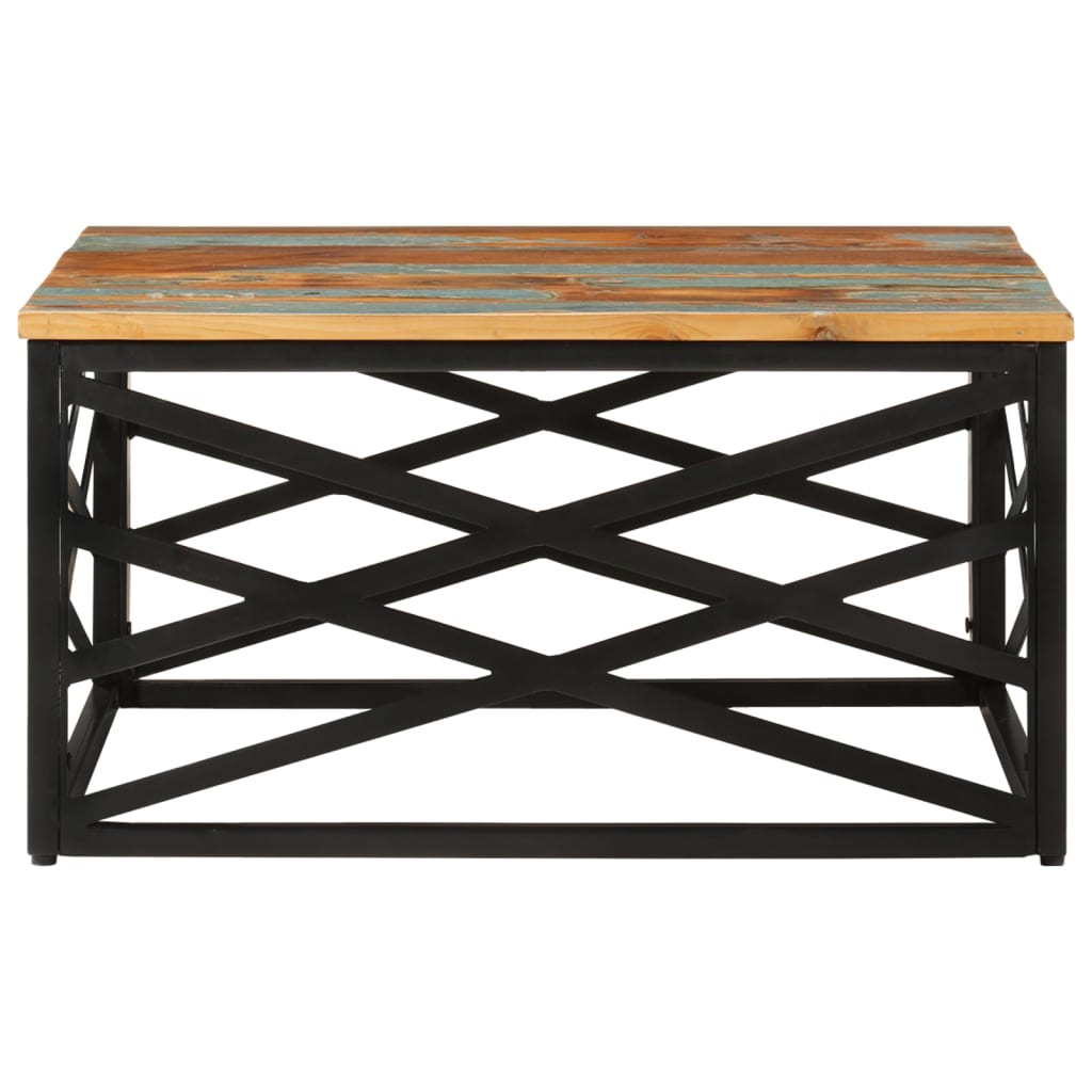 Tavolino da Salotto 68x68x35 cm in Legno Massello di Recupero | homemem39