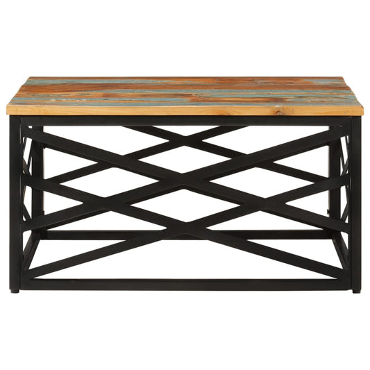 Tavolino da Salotto 68x68x35 cm in Legno Massello di Recupero | homemem39