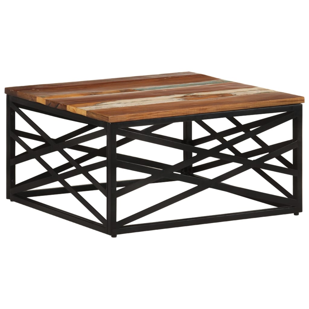 Tavolino da Salotto 68x68x35 cm in Legno Massello di Recupero | homemem39