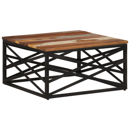 Tavolino da Salotto 68x68x35 cm in Legno Massello di Recupero | homemem39