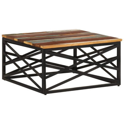 Tavolino da Salotto 68x68x35 cm in Legno Massello di Recupero | homemem39