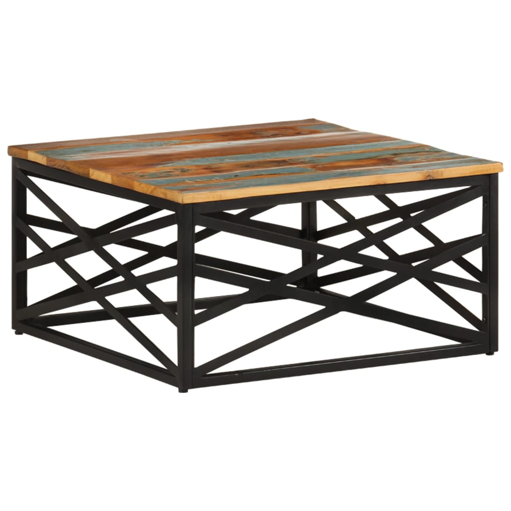 Tavolino da Salotto 68x68x35 cm in Legno Massello di Recupero | homemem39