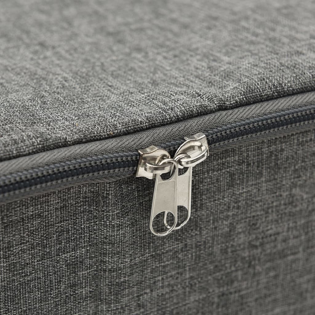 Scatole Portaoggetti 2pz in Tessuto 70x40x18 cm Antracite