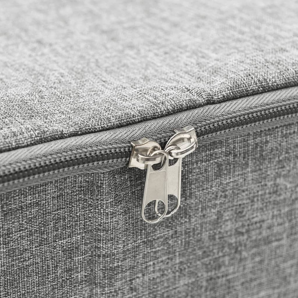 Scatola Portaoggetti in Tessuto 70x40x18 cm Grigio