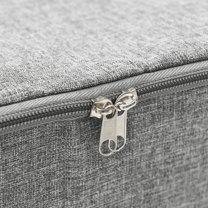 Scatole Portaoggetti 2pz in Tessuto 70x40x18 cm Grigio