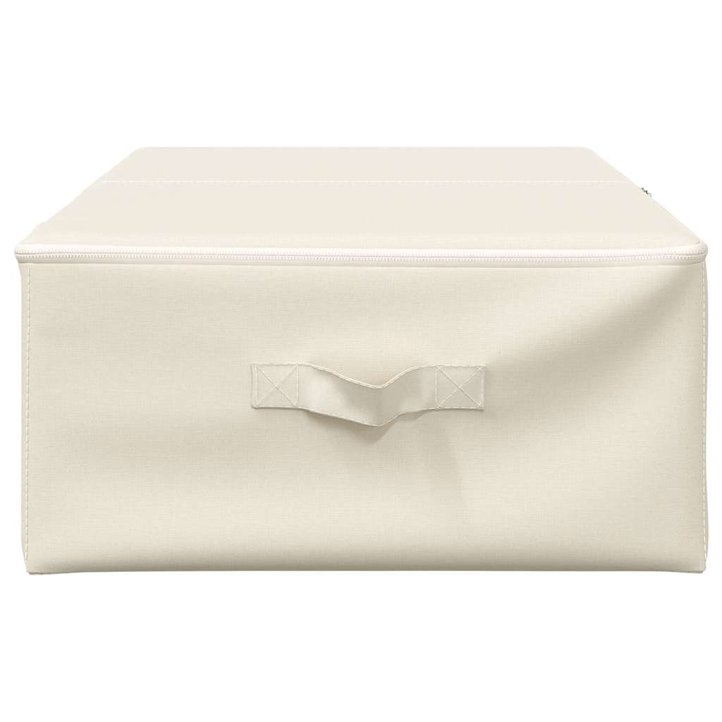 Scatole Portaoggetti 2pz in Tessuto 70x40x18 cm Crema - homemem39
