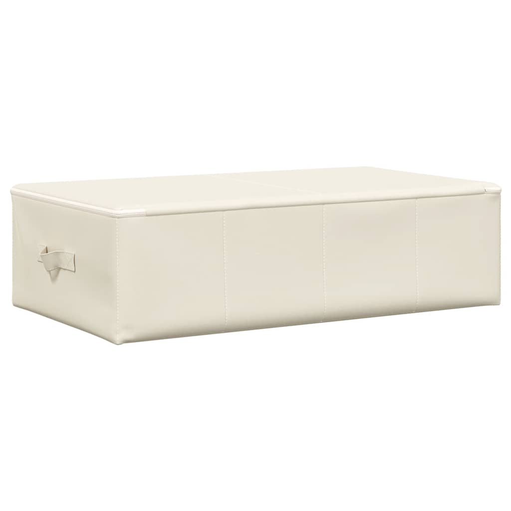 Scatole Portaoggetti 2pz in Tessuto 70x40x18 cm Crema - homemem39