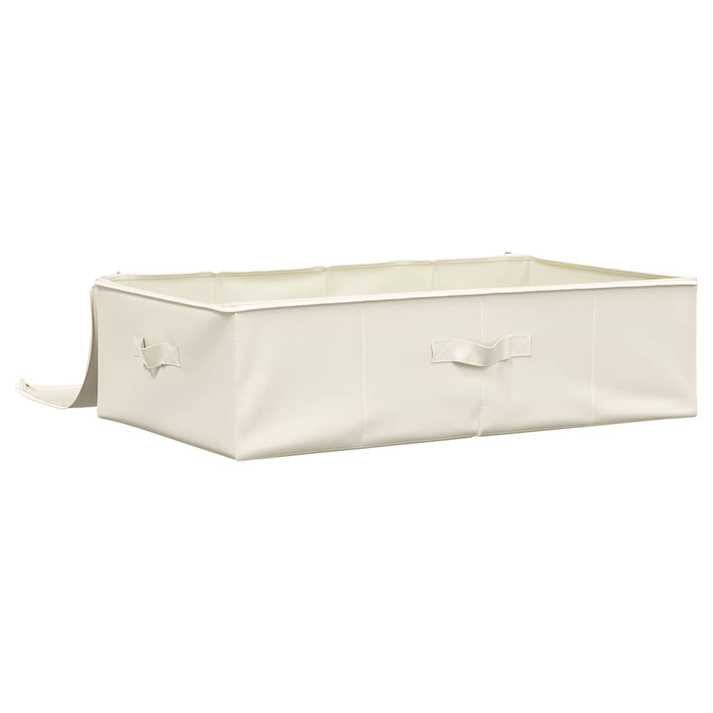 Scatole Portaoggetti 2pz in Tessuto 70x40x18 cm Crema - homemem39