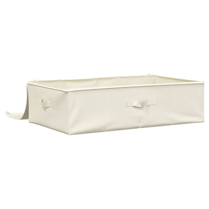 Scatole Portaoggetti 2pz in Tessuto 70x40x18 cm Crema - homemem39