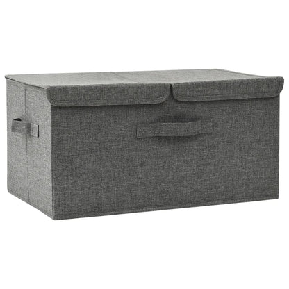 Scatola Portaoggetti in Tessuto 50x30x25 cm Antracite - homemem39