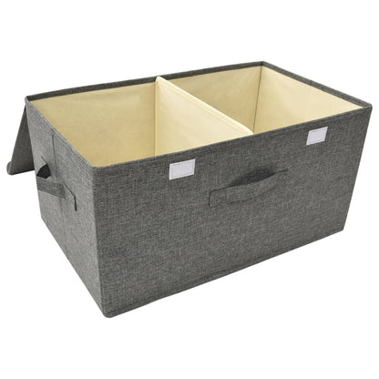 Scatola Portaoggetti in Tessuto 50x30x25 cm Antracite - homemem39