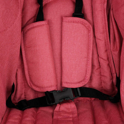 Passeggino Gemellare Rosso in Acciaio - homemem39