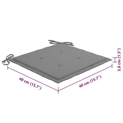 Sedie da Giardino Pieghevoli 8 pz con Cuscini Massello Acacia - homemem39