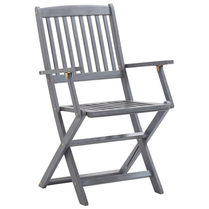 Sedie da Giardino Pieghevoli 8 pz con Cuscini Massello Acacia | homemem39