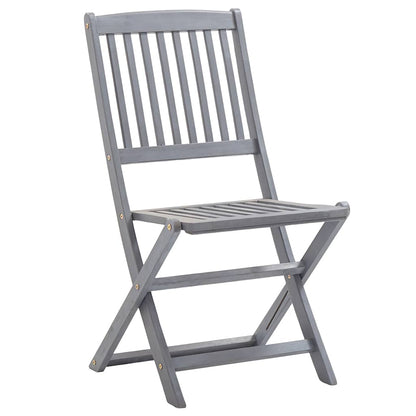 Sedie da Giardino Pieghevoli 8 pz in Legno Massello di Acacia | homemem39