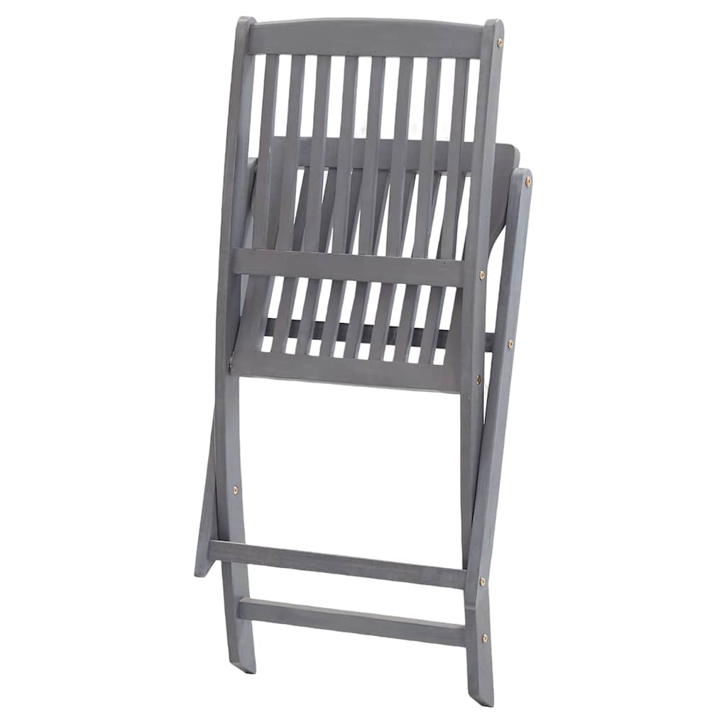 Sedie da Giardino Pieghevoli 8 pz in Legno Massello di Acacia | homemem39