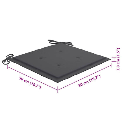 Sedie da Giardino Pieghevoli 8 pz con Cuscini Massello Acacia - homemem39