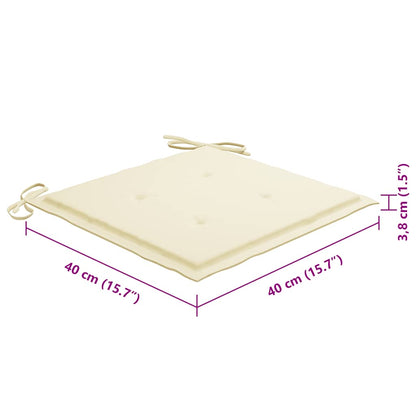 Sedie da Giardino Pieghevoli 8 pz con Cuscini Massello Acacia - homemem39