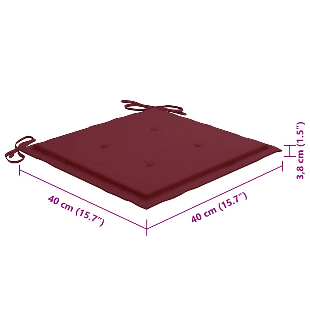 Sedie da Giardino Pieghevoli 8 pz con Cuscini Massello Acacia - homemem39