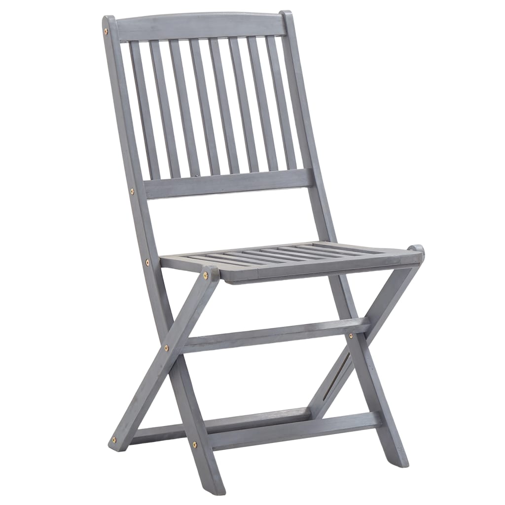 Sedie da Giardino Pieghevoli 8 pz con Cuscini Massello Acacia | homemem39