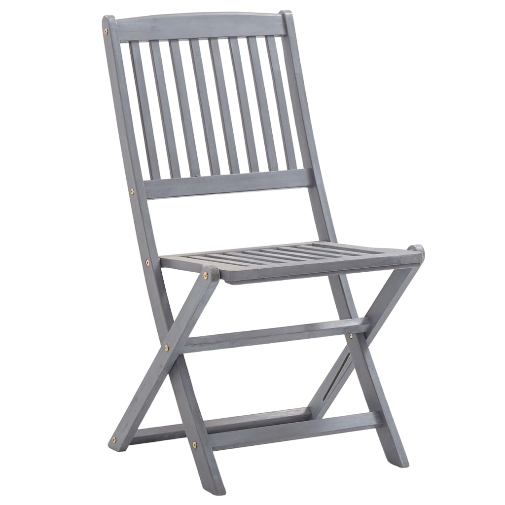 Sedie da Giardino Pieghevoli 8 pz con Cuscini Massello Acacia | homemem39