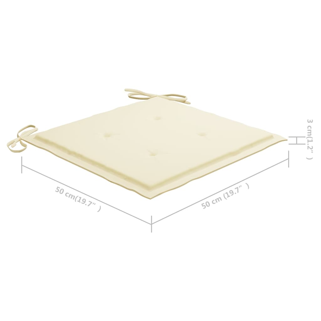 Sedie da Pranzo da Esterni con Cuscini 4 pz Massello di Acacia - homemem39