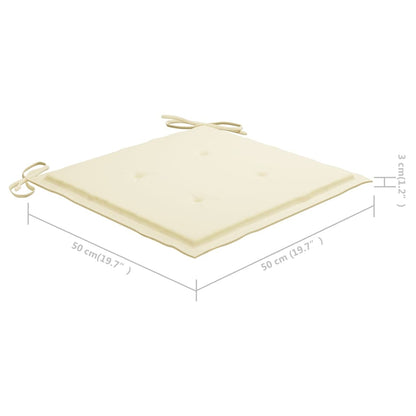 Sedie da Pranzo da Esterni con Cuscini 4 pz Massello di Acacia - homemem39