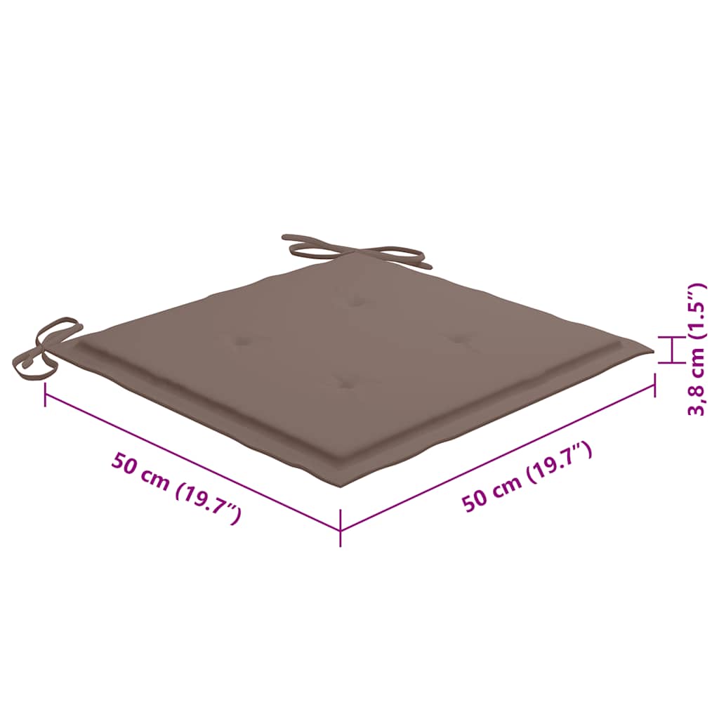Sedie da Pranzo da Esterni con Cuscini 4 pz Massello di Acacia - homemem39