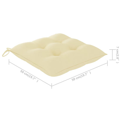 Sedie da Pranzo da Esterni con Cuscini 4 pz Massello di Acacia - homemem39