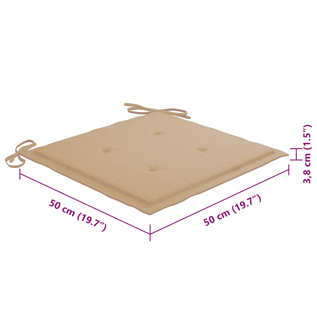 Sedie da Pranzo da Esterni con Cuscini 8 pz Massello di Acacia - homemem39
