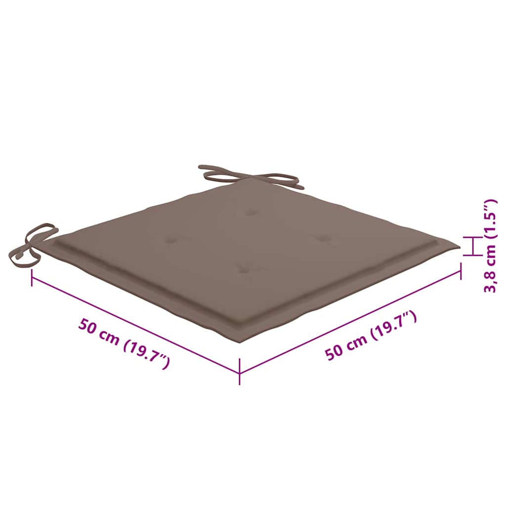 Sedie da Pranzo da Esterni con Cuscini 8 pz Massello di Acacia - homemem39