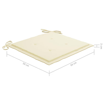 Sedie da Giardino con Cuscini 6 pz in Legno Massello di Acacia - homemem39