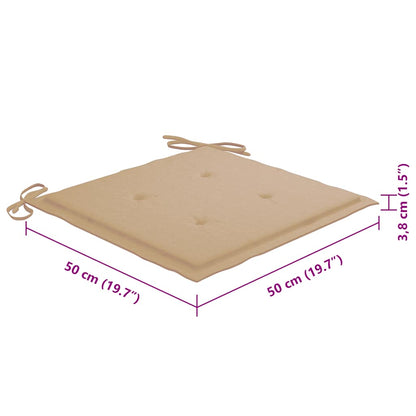 Sedie da Giardino con Cuscini 6 pz in Legno Massello di Acacia - homemem39