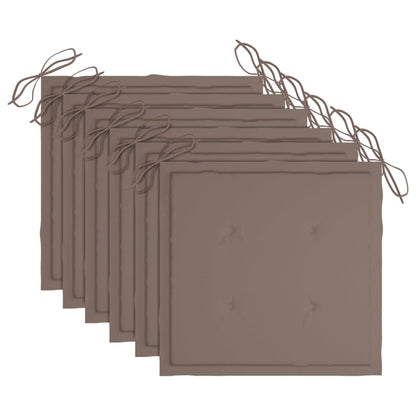 Sedie da Giardino con Cuscini 6 pz in Legno Massello di Acacia - homemem39