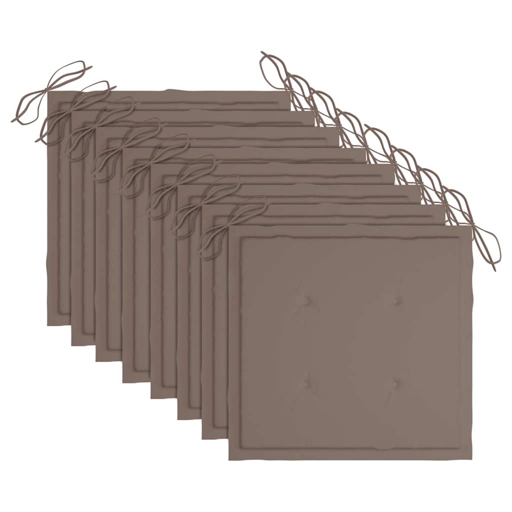Sedie da Giardino con Cuscini 8 pz in Legno Massello di Acacia - homemem39