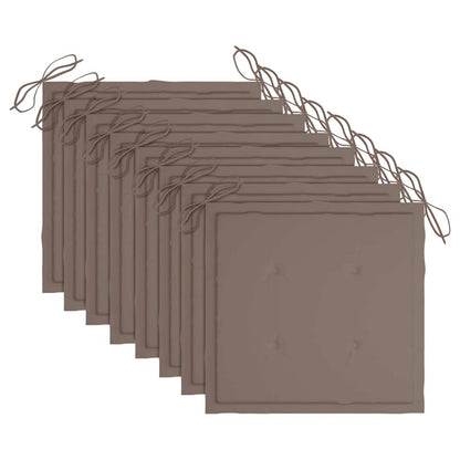 Sedie da Giardino con Cuscini 8 pz in Legno Massello di Acacia - homemem39