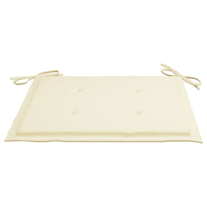 Sedie da Giardino con Cuscini 4 pz in Legno Massello di Teak - homemem39