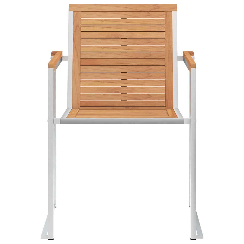 Sedie da Giardino con Cuscini 4 pz in Legno Massello di Teak