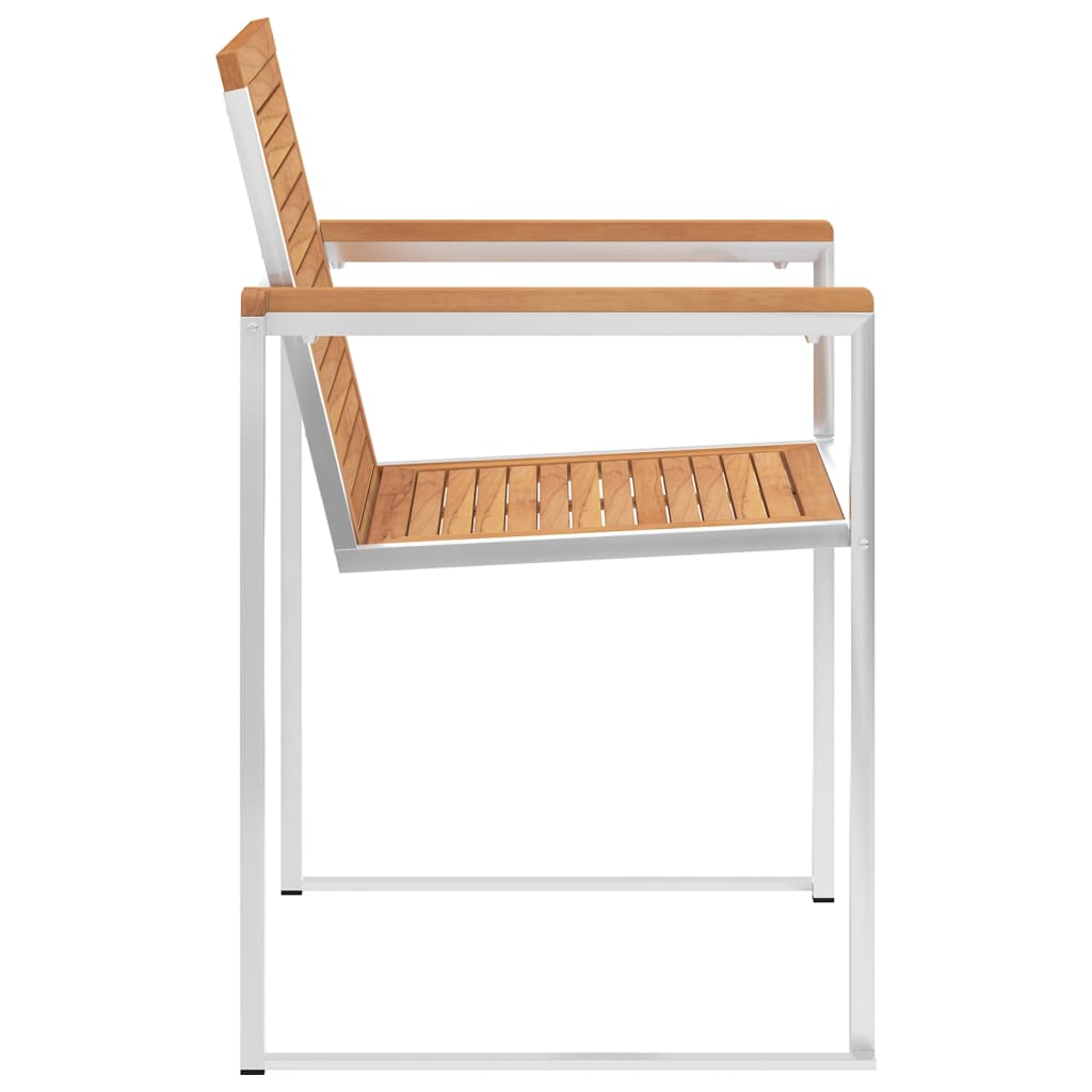 Sedie da Giardino con Cuscini 4 pz in Legno Massello di Teak
